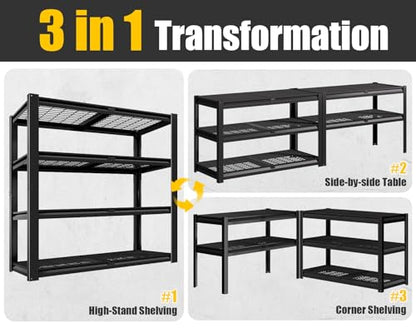 40" W Heavy Duty Garage Shelving 2200 LBS 4 Tier Storage Shelves (4 Count)