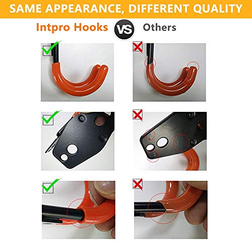 12pack Steel Garage Storage Utility Double Hooks Organizer Heavy Duty Wall Mount Tool Holder for Organizing Power Tools Ladders Bulk Items (12 Count)