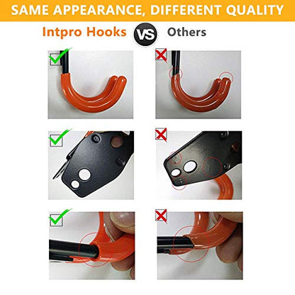 12pack Steel Garage Storage Utility Double Hooks Organizer Heavy Duty Wall Mount Tool Holder for Organizing Power Tools Ladders Bulk Items (12 Count)