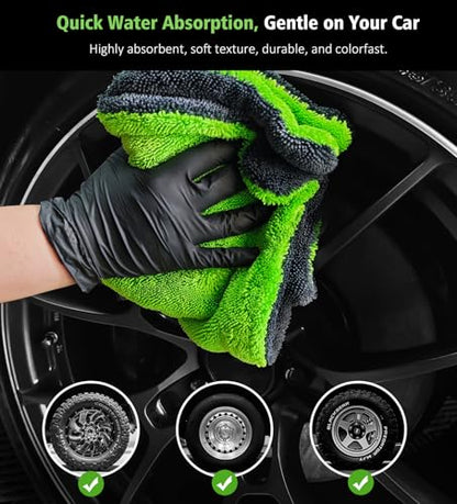2 Pack 16"x16" Car Detailing Drying Towels (2 Count)