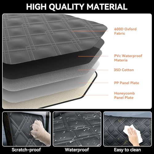 Dog Car Seat Cover for Back Seat with Door Protection