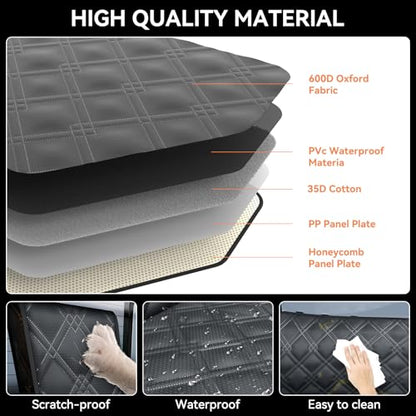 Dog Car Seat Cover for Back Seat with Door Protection