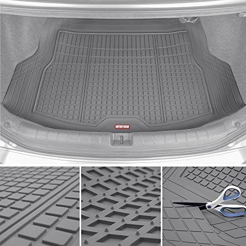 FlexTough Gray Floor Mats for Cars & Cargo Mat Full Set