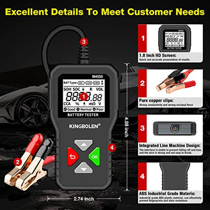 BM550 6V 12V 24V Car Battery Tester