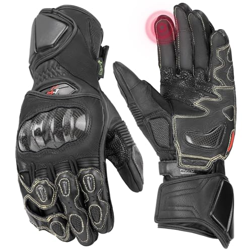 Leather Motorcycle Gloves for Men and Women