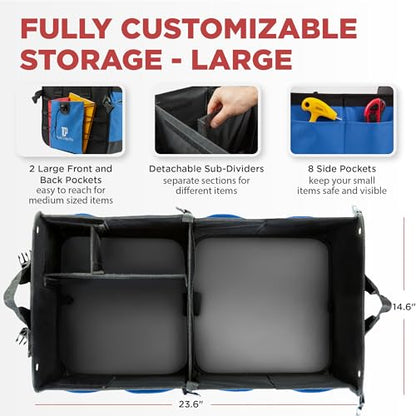 Blue Car Cargo Trunk Organizer for SUV & Auto Storage (16 Ounce)