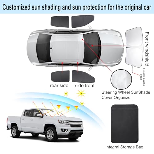 Window Shades for Chevrolet Colorado Pickup Truck 2015 (5 Count)
