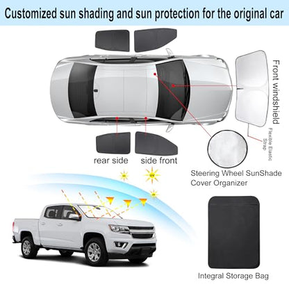 Window Shades for Chevrolet Colorado Pickup Truck 2015 (5 Count)