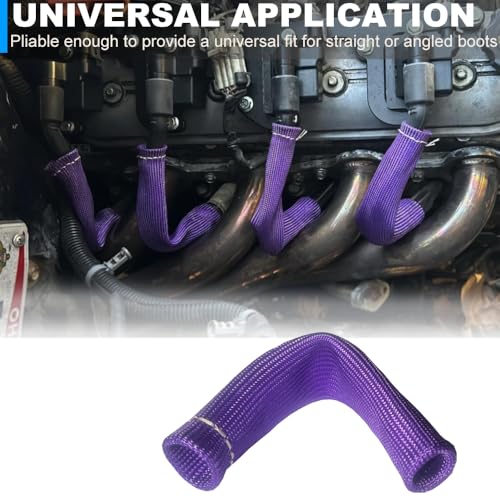 Spark Plug Wire Boots Protection 8 PCS Spark Plug Wire Heat Shield 6 Inches 2500° Heat Sleeve Cover Wrap for LS1