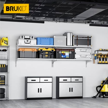 2 Tier 1.3x3ft Garage Shelving Wall Mounted