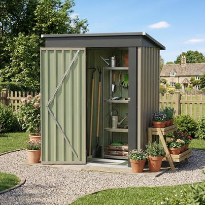 5x3 FT Outdoor Storage Shed with Floor Frame