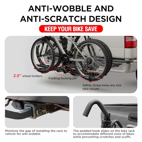 Young 2 Bike Rack Hitch Mount Foldable Platform Style