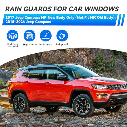 4pcs Window Visors Rain Guards for 2017