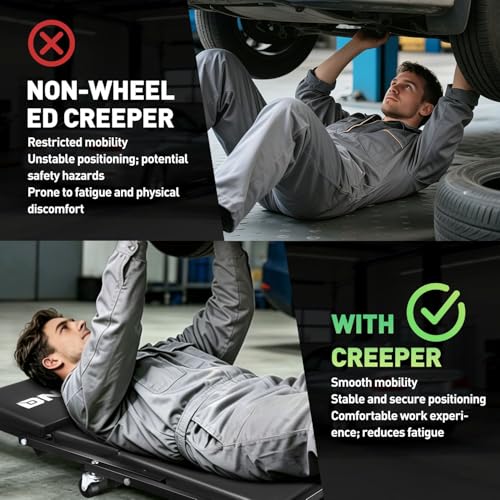 36 Inches Folding 2 in 1 Rolling Z Creeper