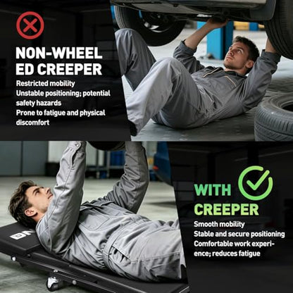 36 Inches Folding 2 in 1 Rolling Z Creeper