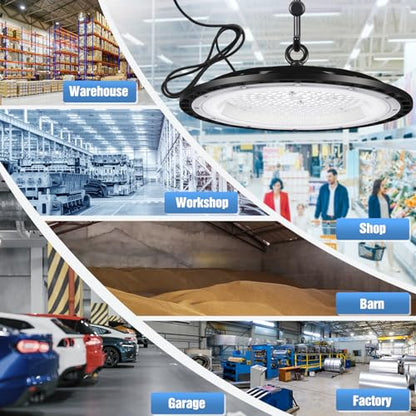 6 Pack 300W UFO Led High Bay Light Fixture (6 Count)
