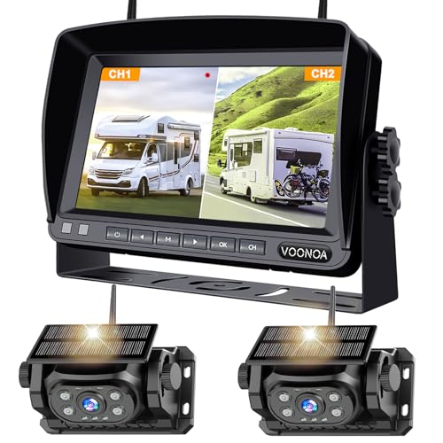 2 Magnetic Wireless Backup Camera with 7'' HD 1080P DVR Monitor System