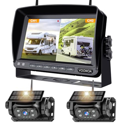 2 Magnetic Wireless Backup Camera with 7'' HD 1080P DVR Monitor System