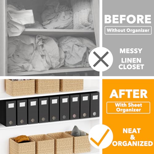 9 Pack Bed Sheet Organizers and Storage (9 Count)