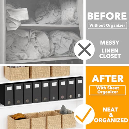 9 Pack Bed Sheet Organizers and Storage (9 Count)