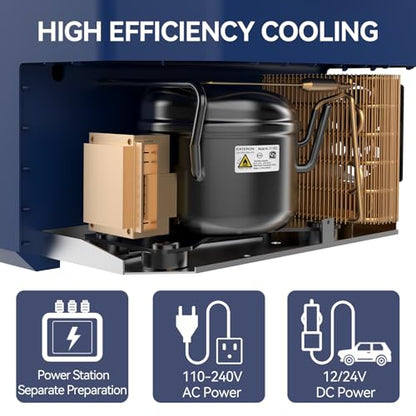 12 Volt Refrigerator Car Fridge Portable 12V 40 Quart Freezer Compressor Cooler 12V