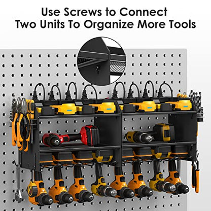Wall Mount Modular Tool Charging Organizer