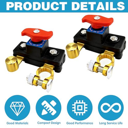 2PCS Car Battery Power Cut
