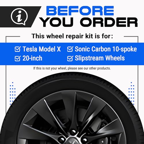 Premium Tesla Wheel Curb Rash Repair Kit for Model X 20