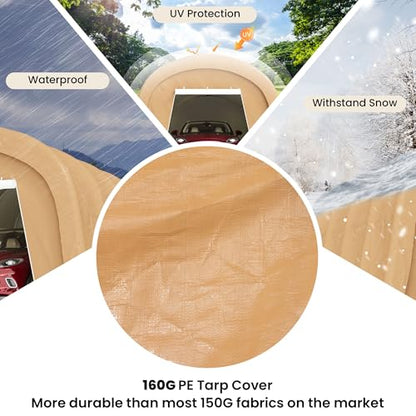 10'×20' Storage Shelter Outdoor Round Carport