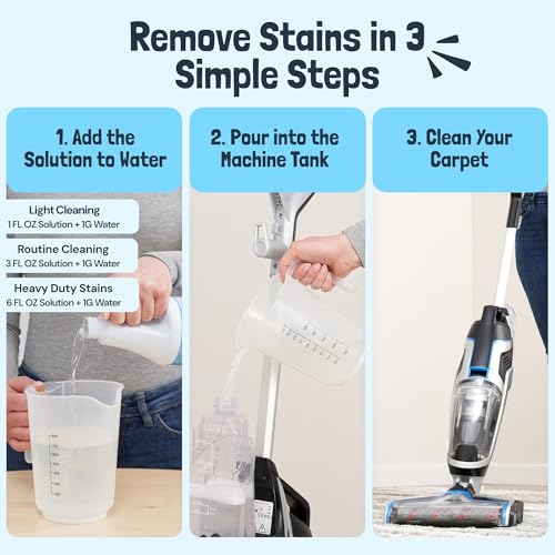Carpet Cleaner Shampoo Solution for Machines (32 Fl Oz)