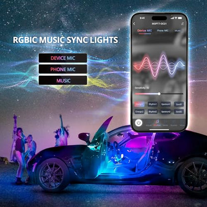 Aura DreamColor Double Glow Interior Truck Lights with App & Remote (6 Count)