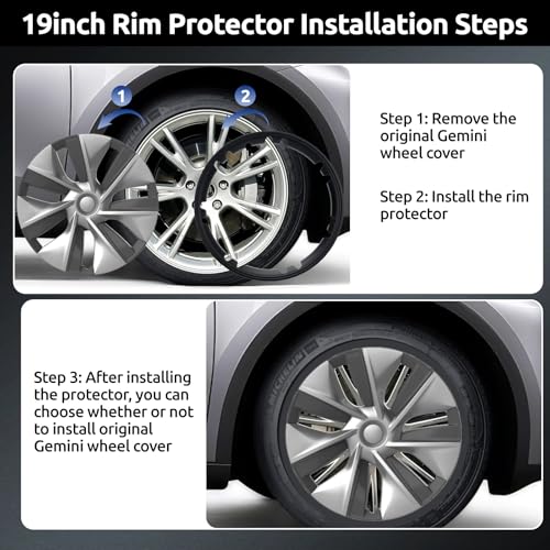 Wheel Rim Protector for Tesla Model Y Gemini 19 inch Apollo Wheels 2020