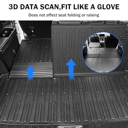 Trunk Mat & Backrest Mat & 2nd Row Seat Backrest for Toyota Grand Highlander 2024