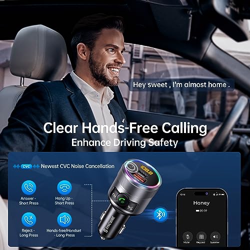 Bluetooth 5.4 FM Transmitter for Car