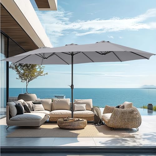 15ft Large Outdoor Patio Umbrella with Base Included