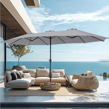 15ft Large Outdoor Patio Umbrella with Base Included