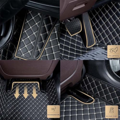 Car Floor Mat Fit 99% Sedans Sports Cars Luxury Custom Car Mats for SUV Women Leather Automotive Floor Mats All Weather Car Mats Diamond Floor Mats for Trucks