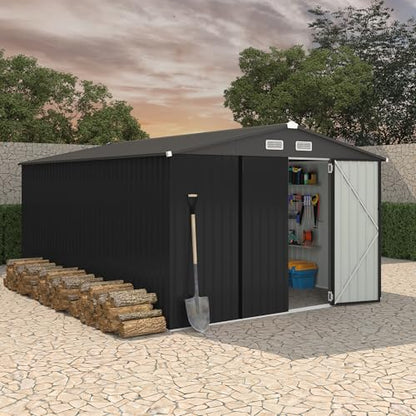 10X14 FT Metal Storage Sheds Outdoor