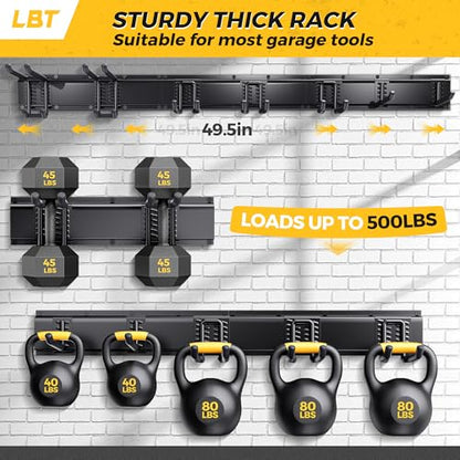 49.5"Garage Tool Organizer Wall Mount 500lbs Garden Tool Organizer