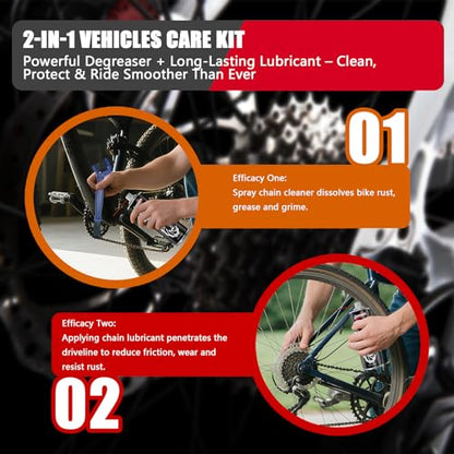 Chain Cleaner Kit Professional Bike Chain Cleaner Motorcycle Cleaner (24 Ounce)