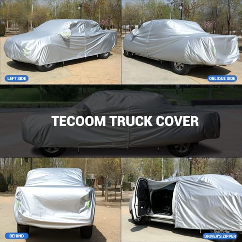 Truck Car Cover Waterproof All Weather Breathable Light Shell with Door Zipper & Lock