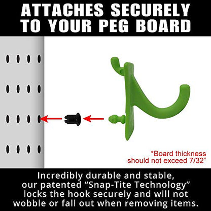 PegPro® J Hooks Kit for Standard “Wood Fiber” pegboard (24 Count)