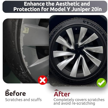 Rim Protector for Tesla 2025 2026 Model Y Juniper 20 Inch Helix Wheel Cover All (4 Count)