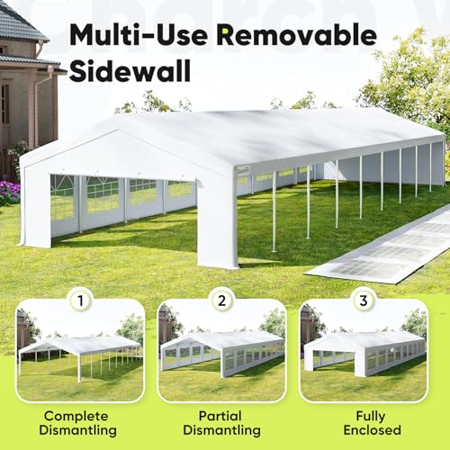 20x60 Heavy Duty Party Tent Outdoor Canopy with Church Windows