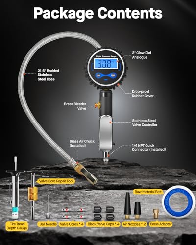 Digital Tire Inflator with Pressure Gauge 200 PSI