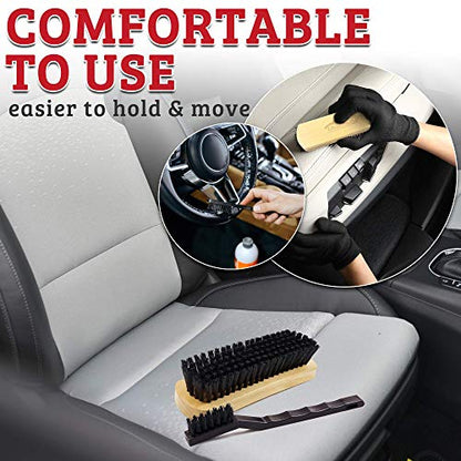Leather & Upholstery Cleaning Brush Set (2 Count)