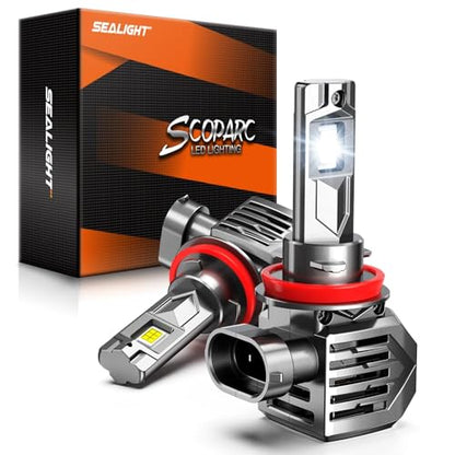H8 H11 Fog Lamps 75000LM High Power 9×Brighteness for ATVs & Powersports (2 Count)