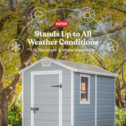 Manor 4x6 Resin Outdoor Storage Shed Kit