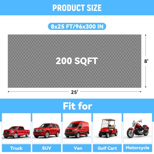 8x25 FT Garage Floor Mat