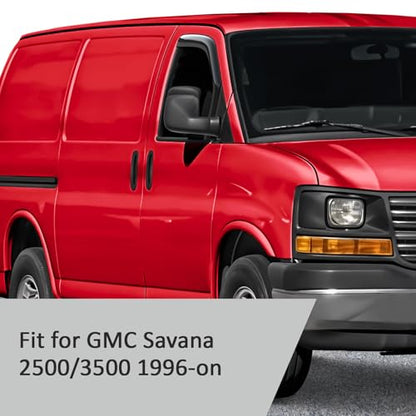 in Channel Extra Durable Rain Guards for GMC Savana 2500